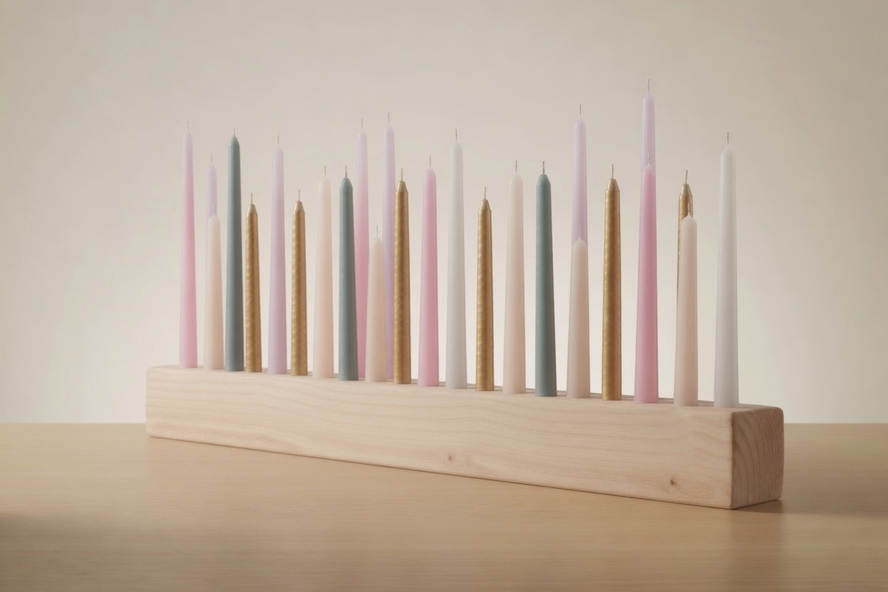 Solid Wood Candle Holder