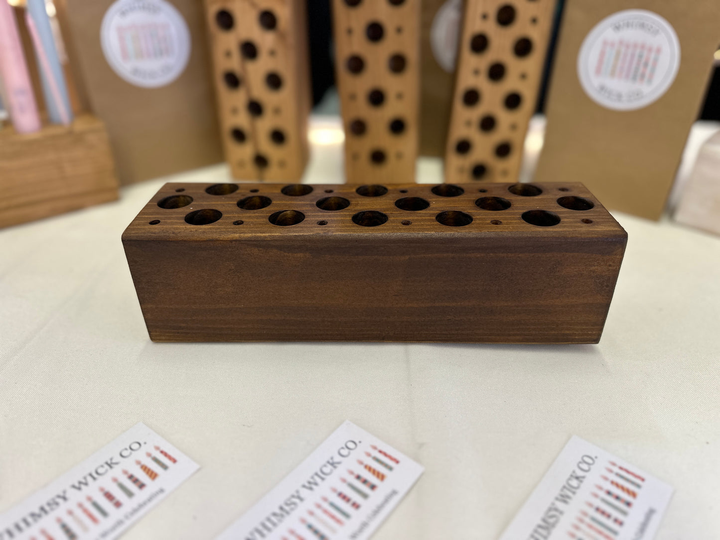 Solid Wood Candle Holder
