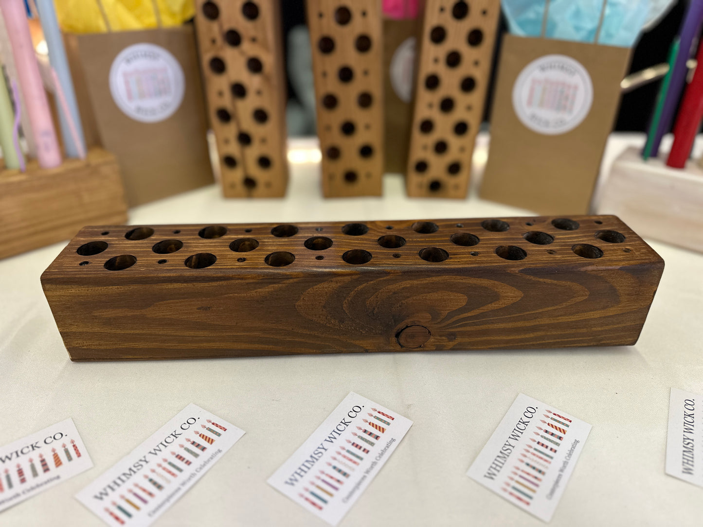 Solid Wood Candle Holder